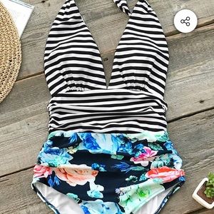 Women’s halter one piece swim suit